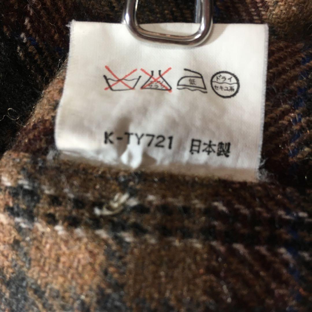 【個性派古着】ノースフェイス　日本製　長袖総柄デザインシャツ　チェック柄　M