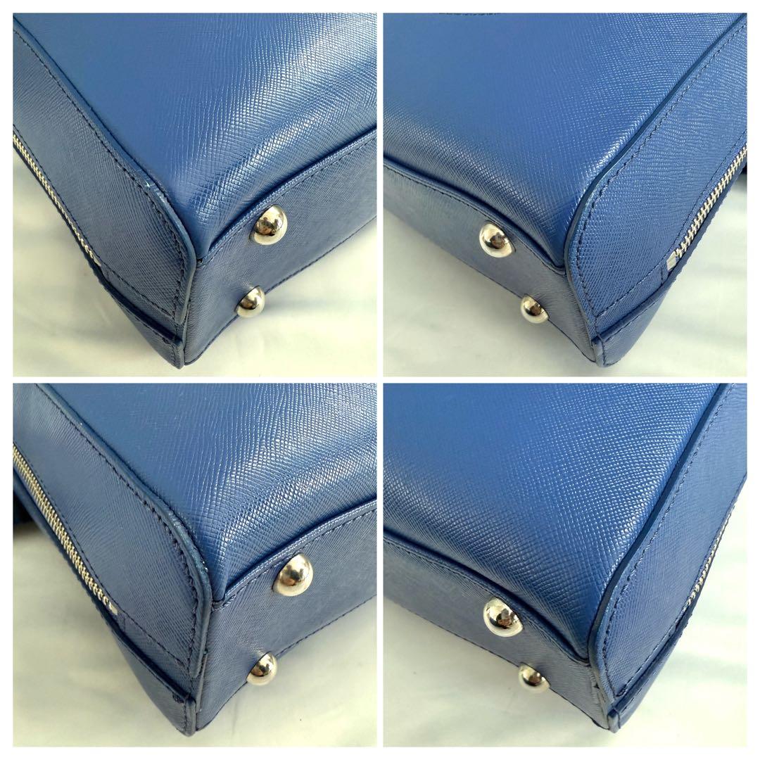 【極美品】ペッレモルビダ キャピターノ レザー ビジネスバッグ ブルー 2way