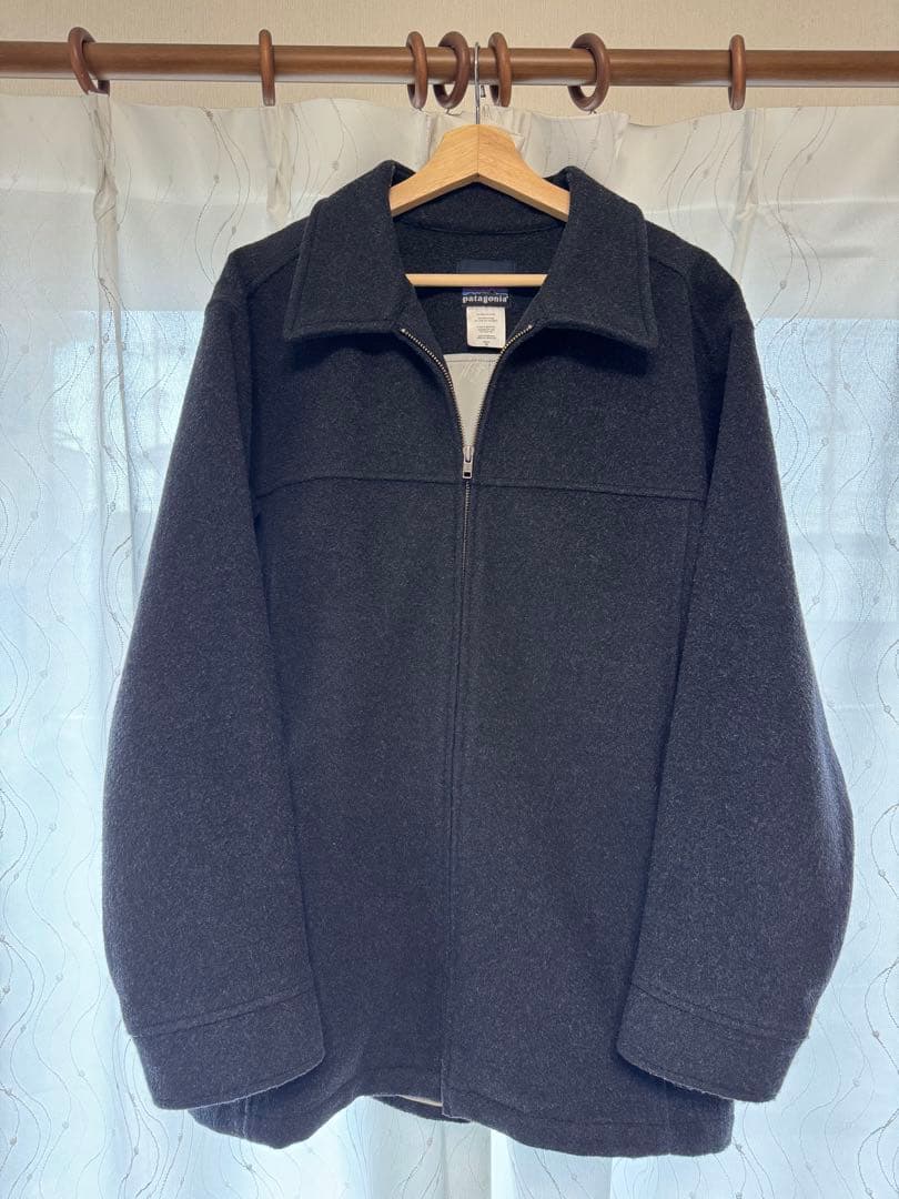 patagonia レアなウールジップアップジャケット M ダークグレー 珍品