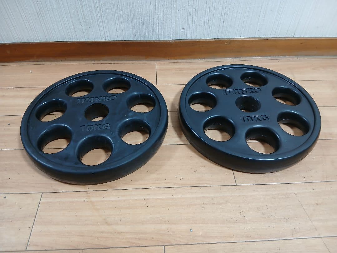 IVANKO イヴァンコ 径50mmオリンピックラバープレート 10kg×2枚