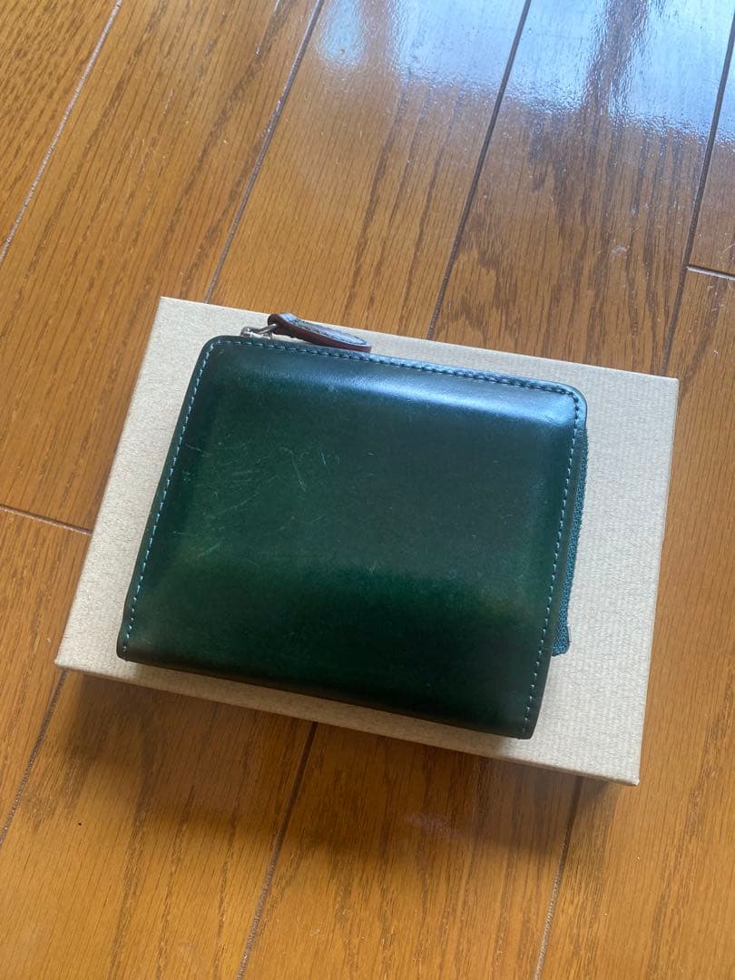 GANZO CORDOVAN (コードバン) Lファスナー二つ折り財布