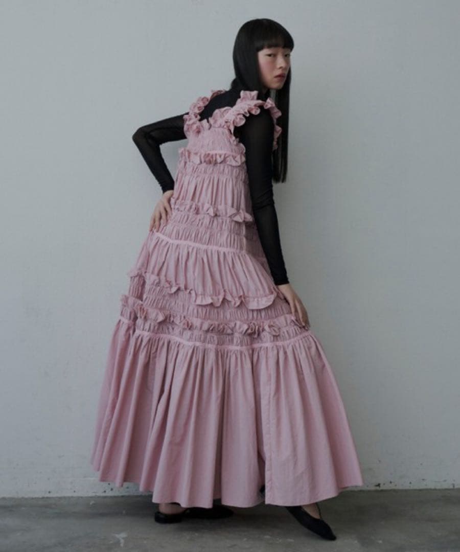 perna ペルナ　ギャザーキャミフリルワンピース