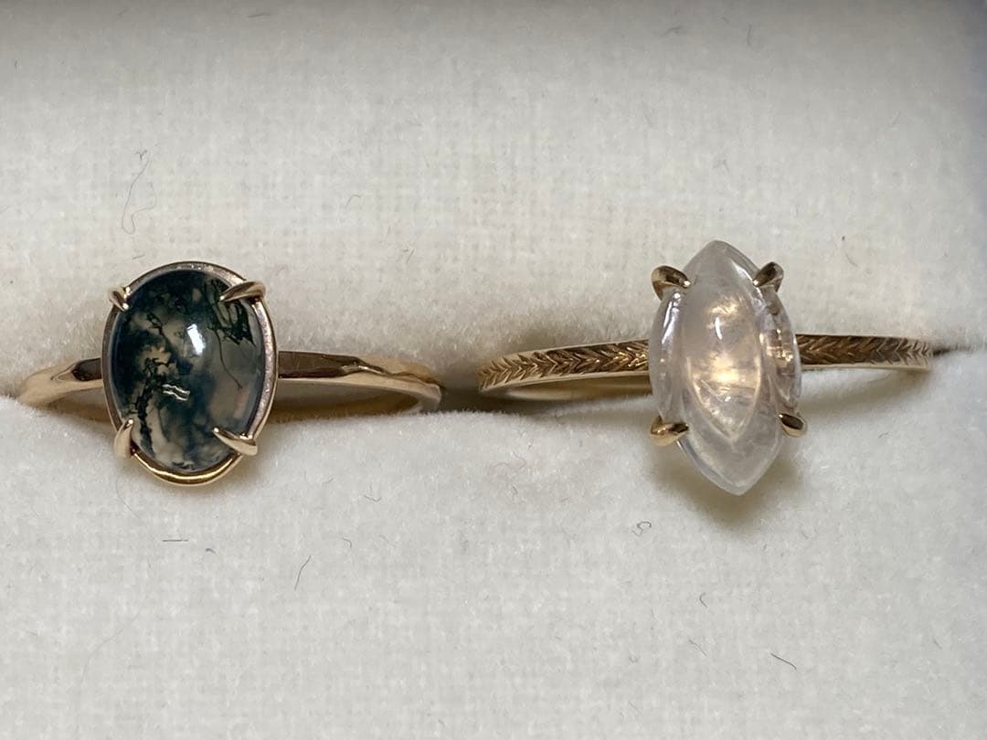 プ*ン様 agete アガット ゴールドリングセット（ストーン付き） 4点まとめ