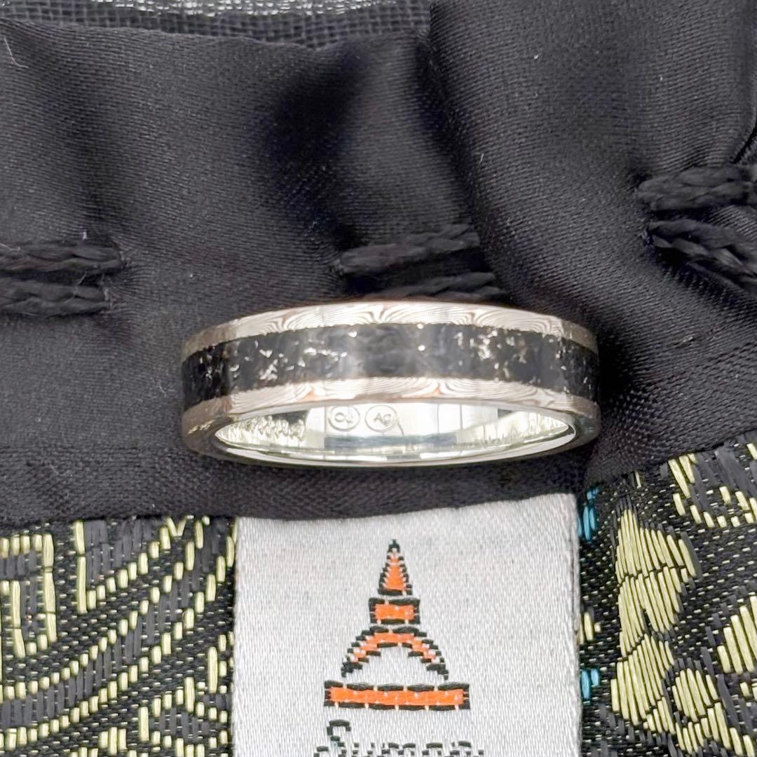 スーマンダックワ オニキスパウダー 木目金 リング 20号 美品