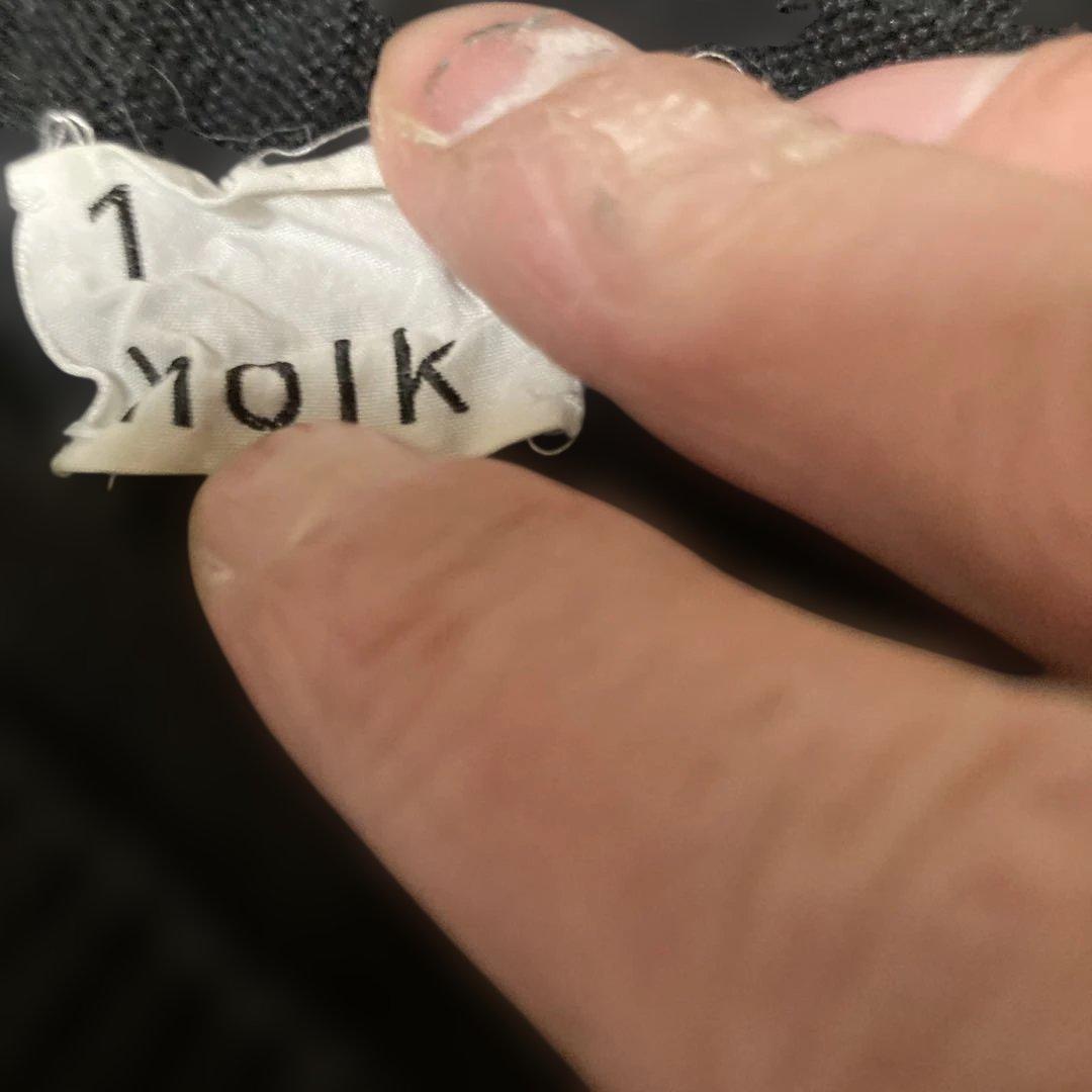 holk シルク100% 長袖ニット 黒 サイズ1 日本製