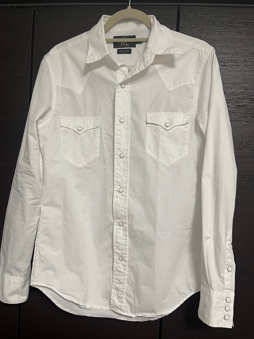 RRL ダフルアールエル ホワイト ウエスタンシャツ Sサイズ