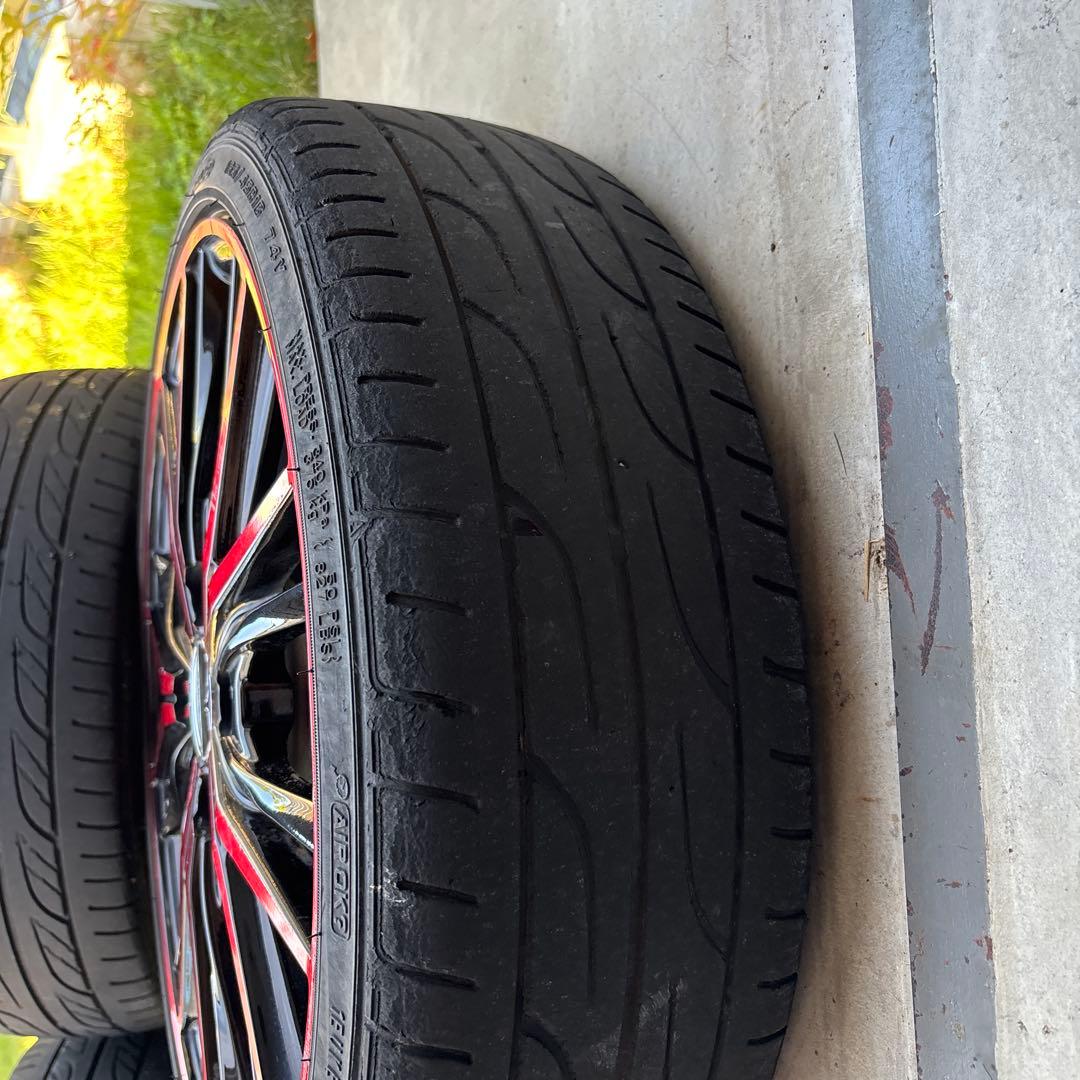 タイヤ　ホイール　ロクサーニ　マグナス　レッド　16インチ　100 4穴　+48