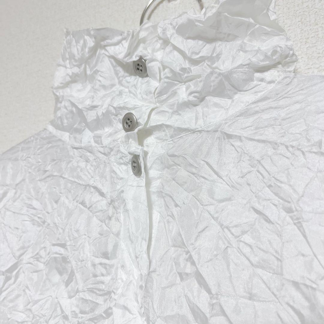 ISSEY MIYAKE イッセイミヤケ シワ加工　ハイネック　トップス