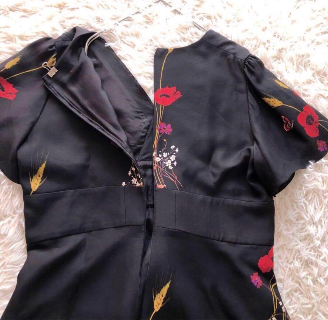 希少サイズ✨ヴァレンティノ【48】シルク混ミニドレス和柄ワンピース定価12.8万