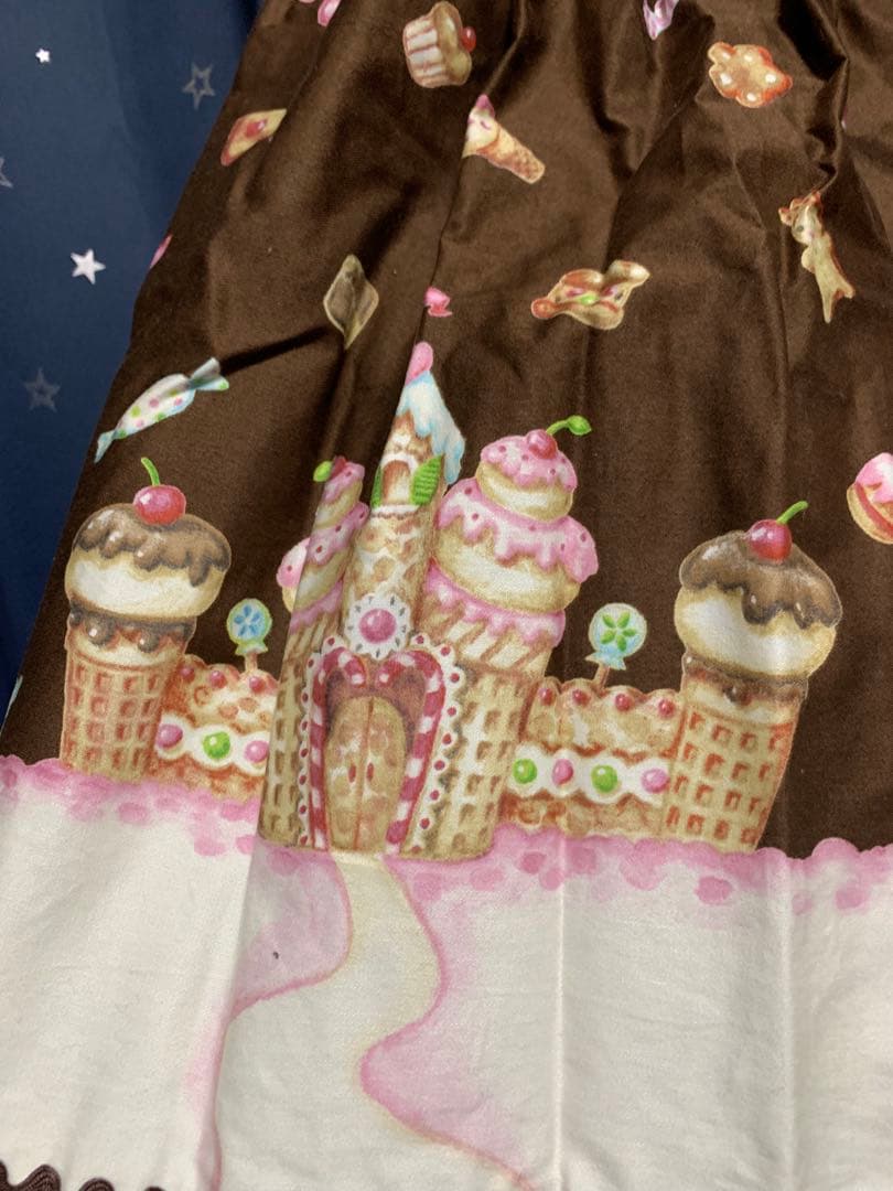 レア新品未着用♩お菓子の国プリントジャンパースカート アンジェリックプリティ