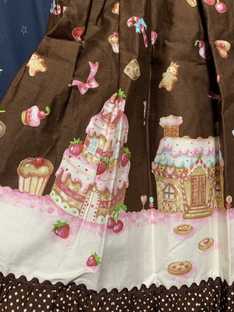 レア新品未着用♩お菓子の国プリントジャンパースカート アンジェリックプリティ