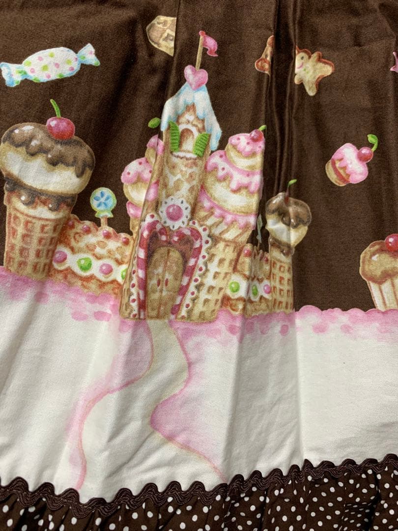 レア新品未着用♩お菓子の国プリントジャンパースカート アンジェリックプリティ