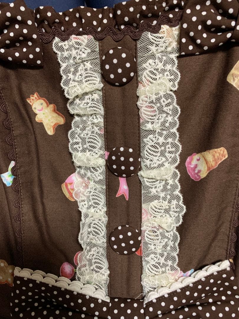 レア新品未着用♩お菓子の国プリントジャンパースカート アンジェリックプリティ