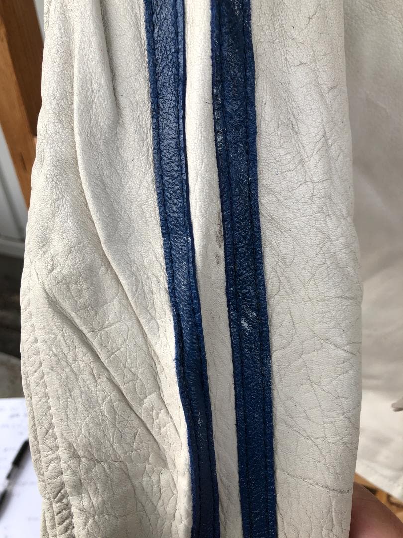 [訳あり]新品 Schott シングルライダースレザージャケット アイボリー/M