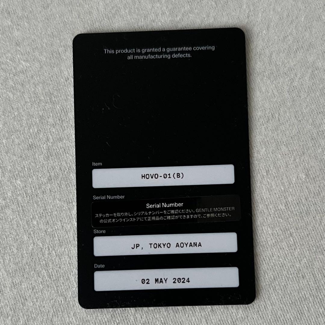 【美品／完売商品】GENTLE MONSTER HOVO 01ブラック×ブルー