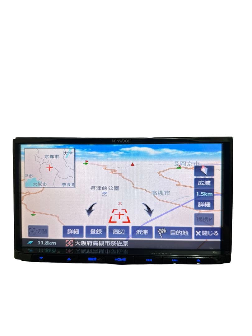KENWOOD 7インチ Bluetooth内蔵 フルセグ DVD カーナビ