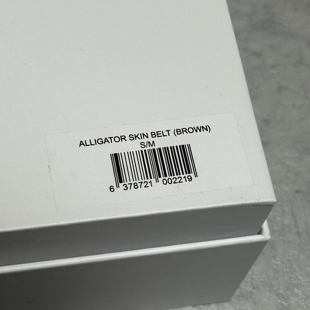 小物 MERTRA Alligator Skin Belt (BROWN) S-M