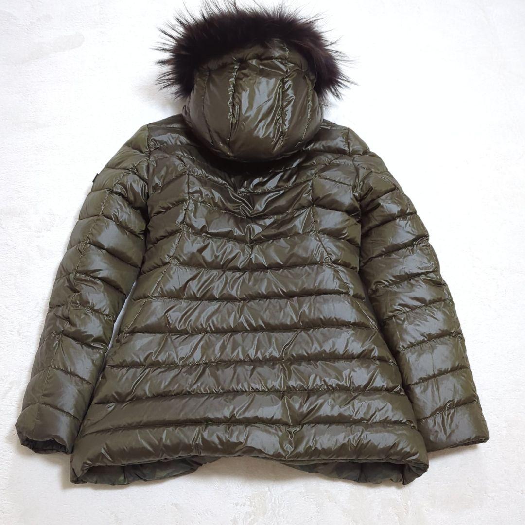 極美品 2 タトラス CARINA リバーシブル カモフラ ダウンコート ファー