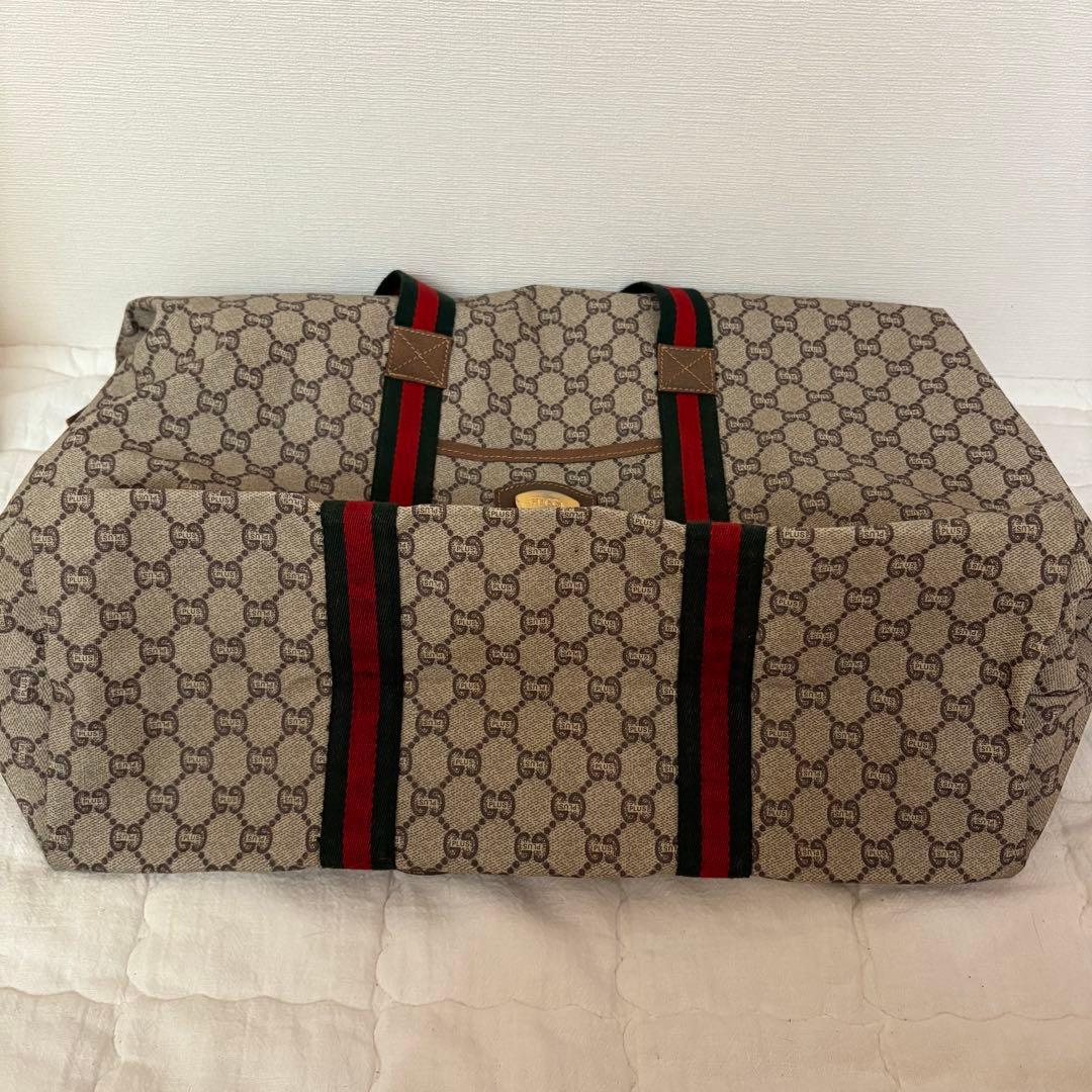 【良品】GUCCI グッチ GG ボストンバッグ プラス オールドグッチ