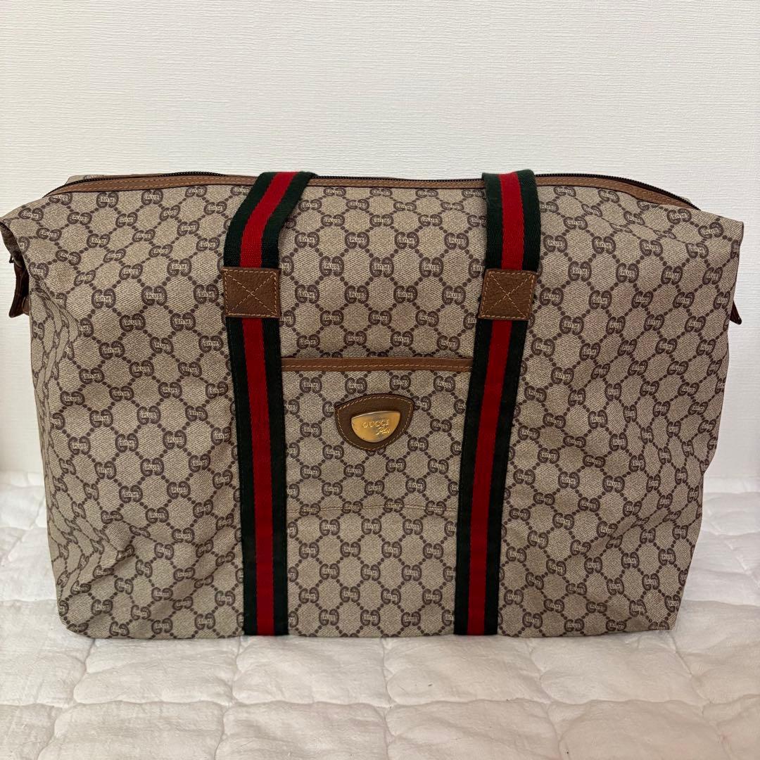 【良品】GUCCI グッチ GG ボストンバッグ プラス オールドグッチ