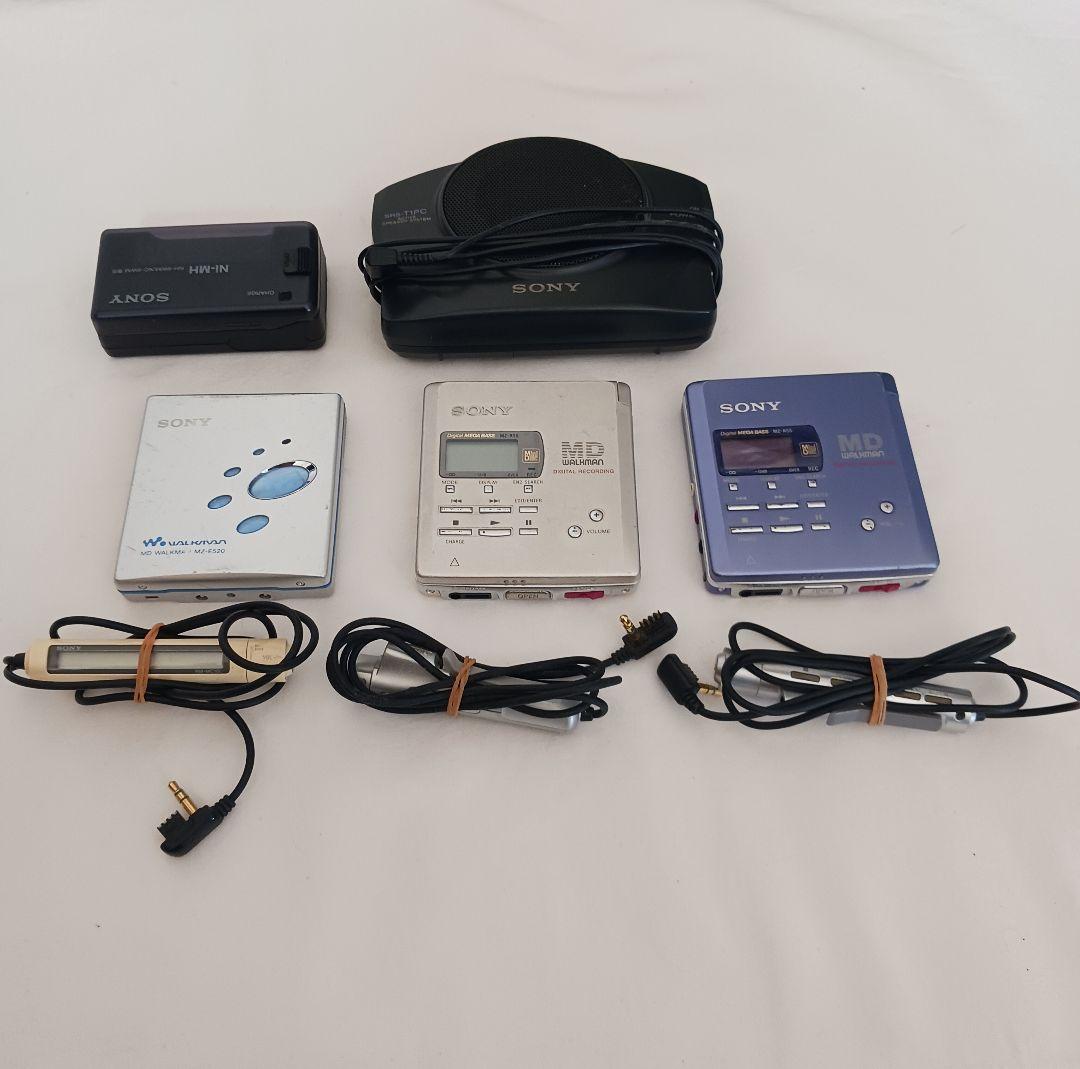 【ジャンク】SONY MDウォ-クマン3台他セット⁡