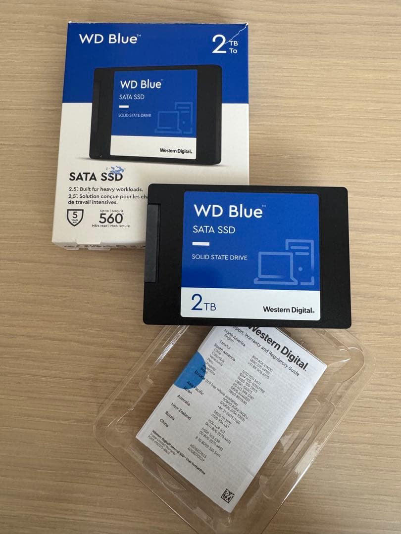 外付けハードディスク・ドライブ WD Blue SATA SSD 2TB