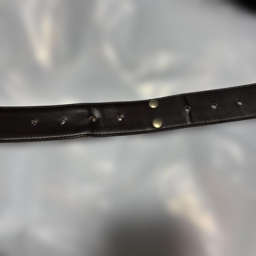 [レアカラー]GUCCI ベルト レザー キャンバス ロゴ イタリア製 ゴールド