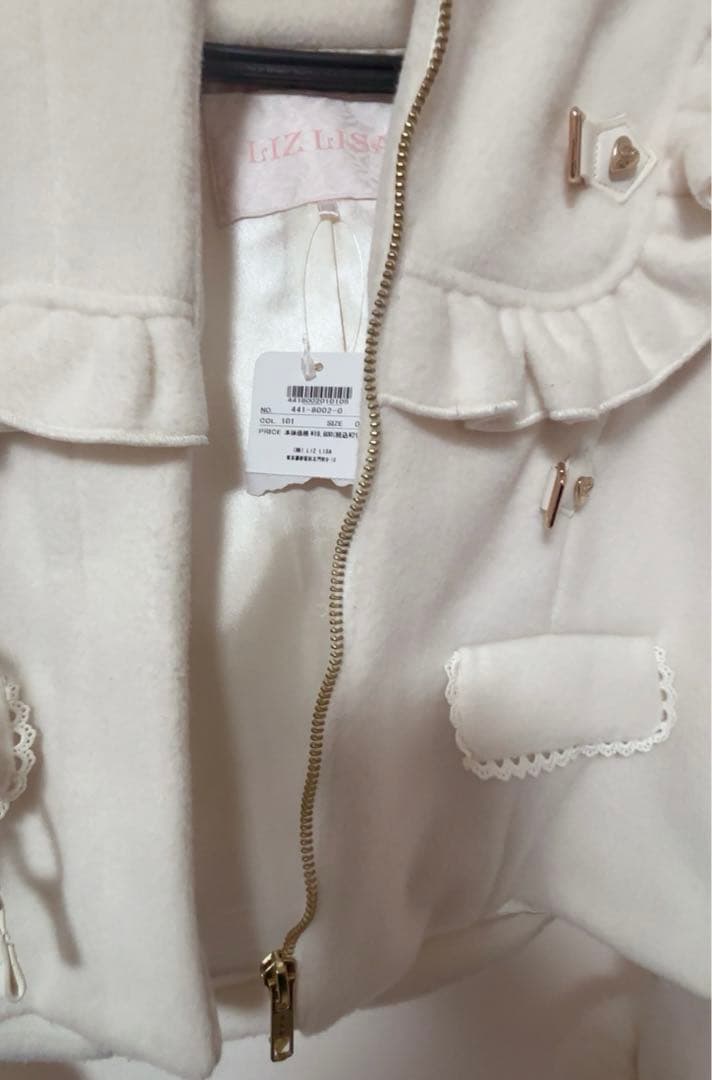 【完売品】リズリサ LIZLISA ビジューリボンショートフードコート タグ付き