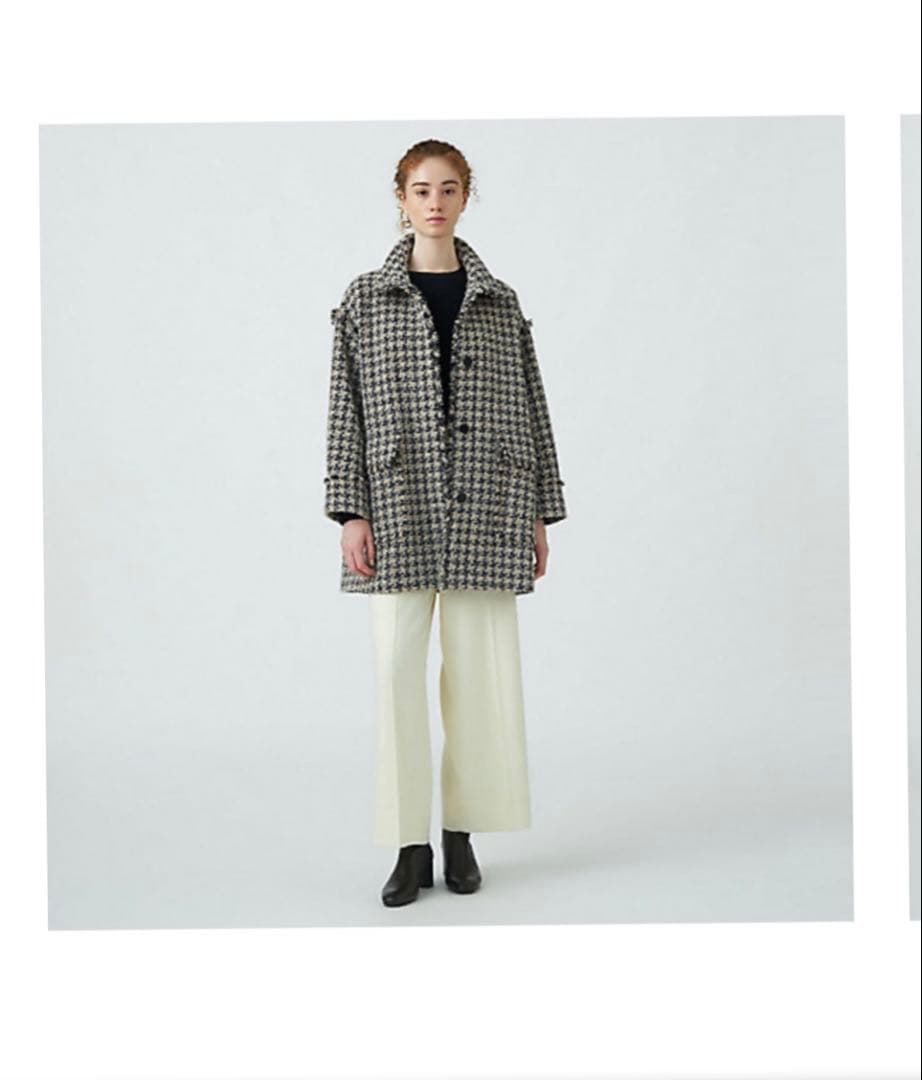 maison tomorrowlandチェック柄オーバーサイズコート