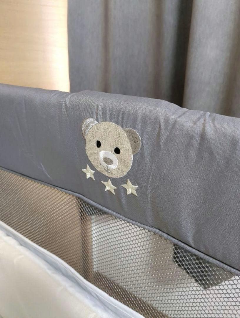 ココネルエアーAB　グレーベアー　ベビーベッド　ベビーサークル
