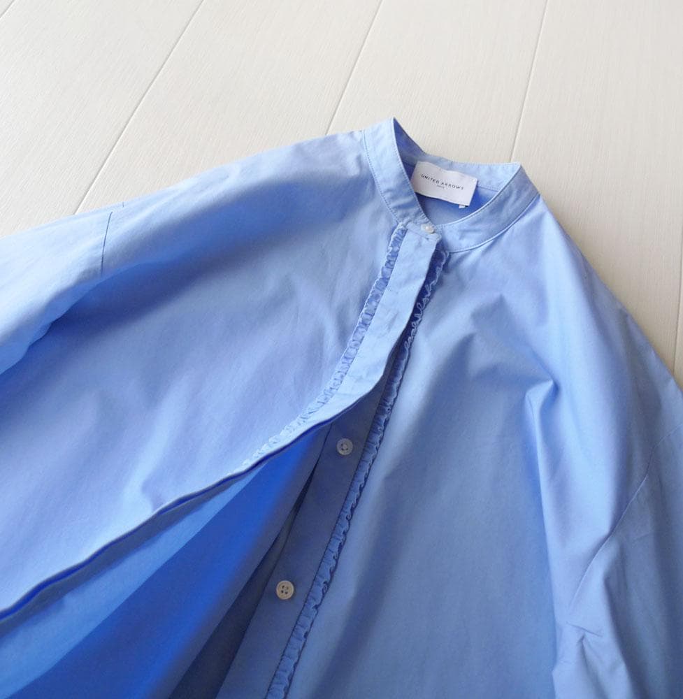 ユナイテッドアローズ TOKYO 2万円 スタンドカラーのフリルシャツ E374