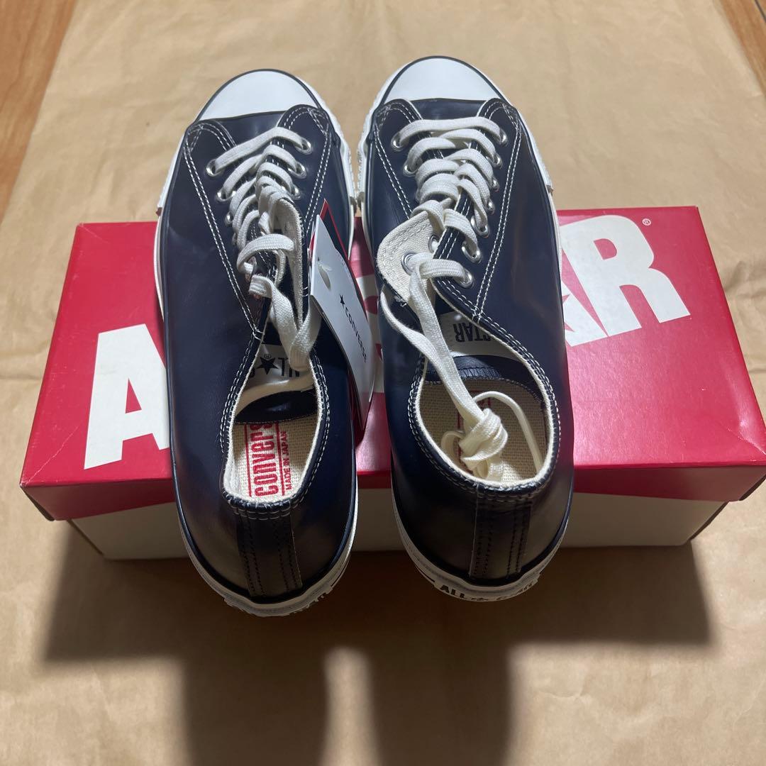未使用品　コンバース AS J OXネイビー レザー ローカット スニーカー