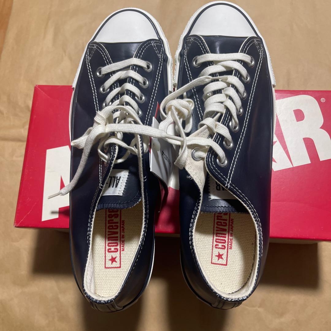 未使用品　コンバース AS J OXネイビー レザー ローカット スニーカー