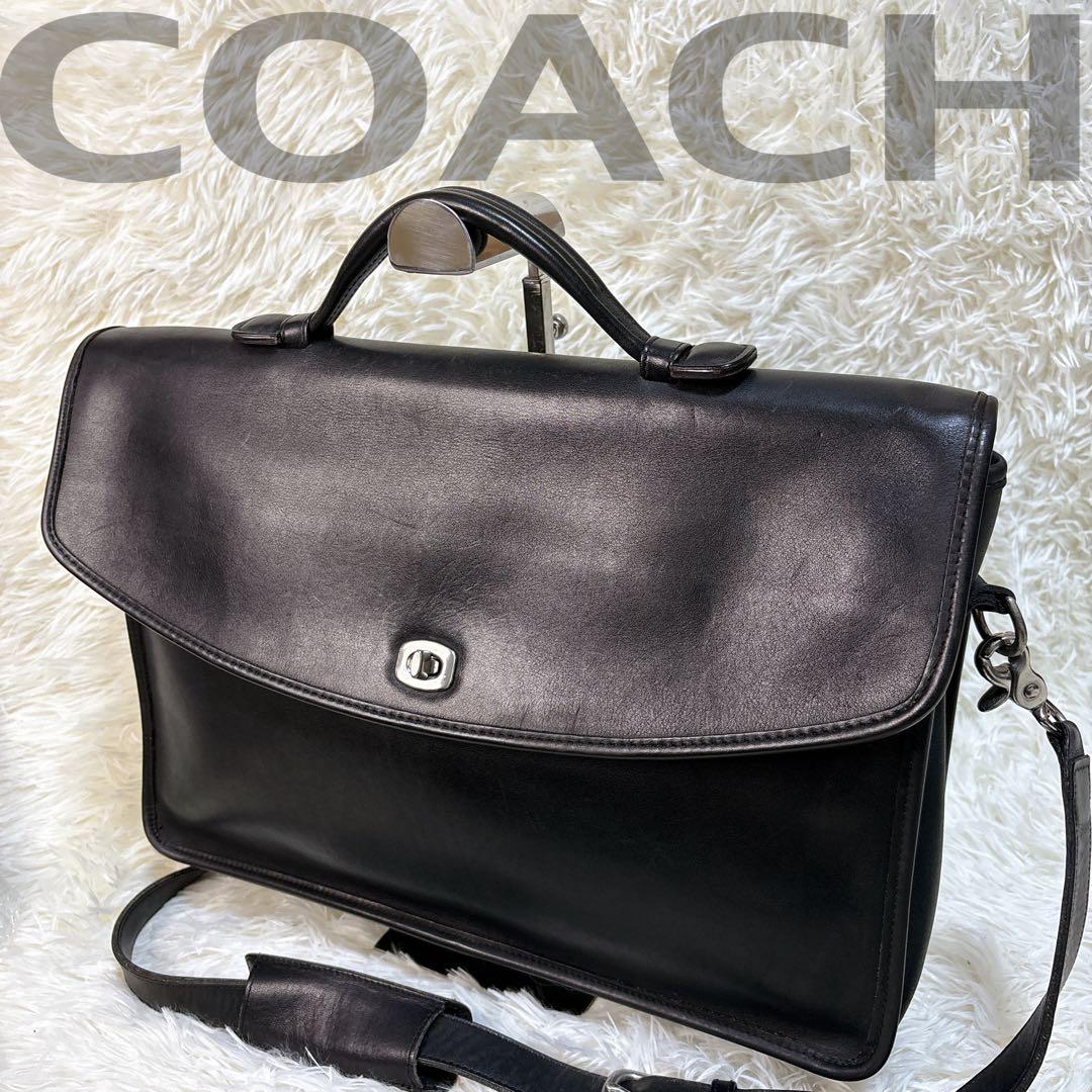 希少 COACH オールドコーチ ビジネスバッグ 2way 黒 USA 5265