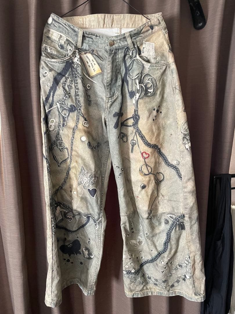 パンツ Theredthread S print denim 1