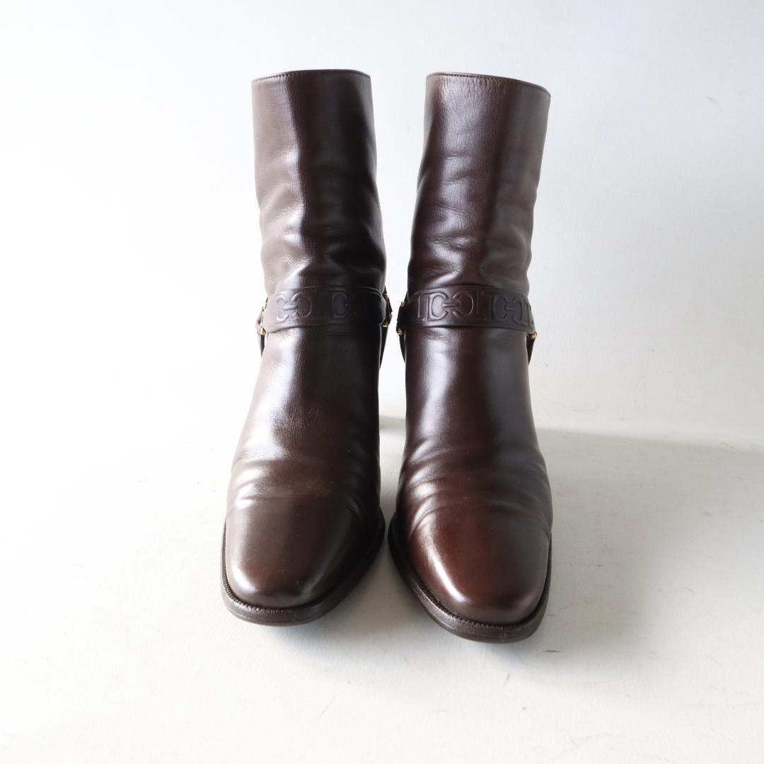 タニノクリスチー　マスミア　ショートブーツ　6cmヒール　37.5/24.5cm