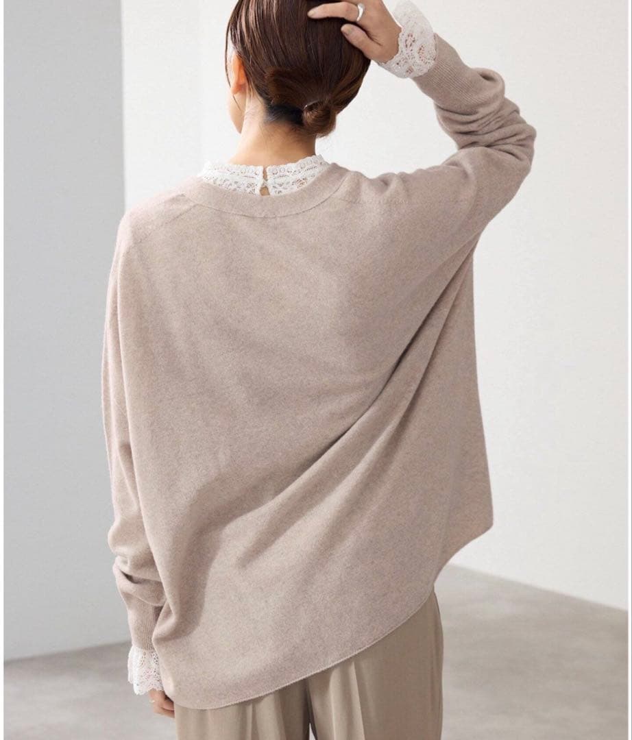 イエナ　Fineニュージーウール ニュアンス V セーター　ニット　Vネック