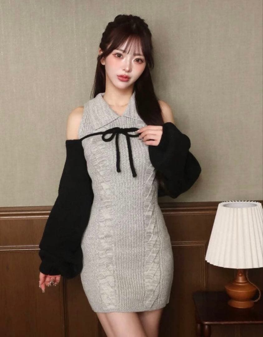 ダーリッチ ショートボレロニットミニワンピース