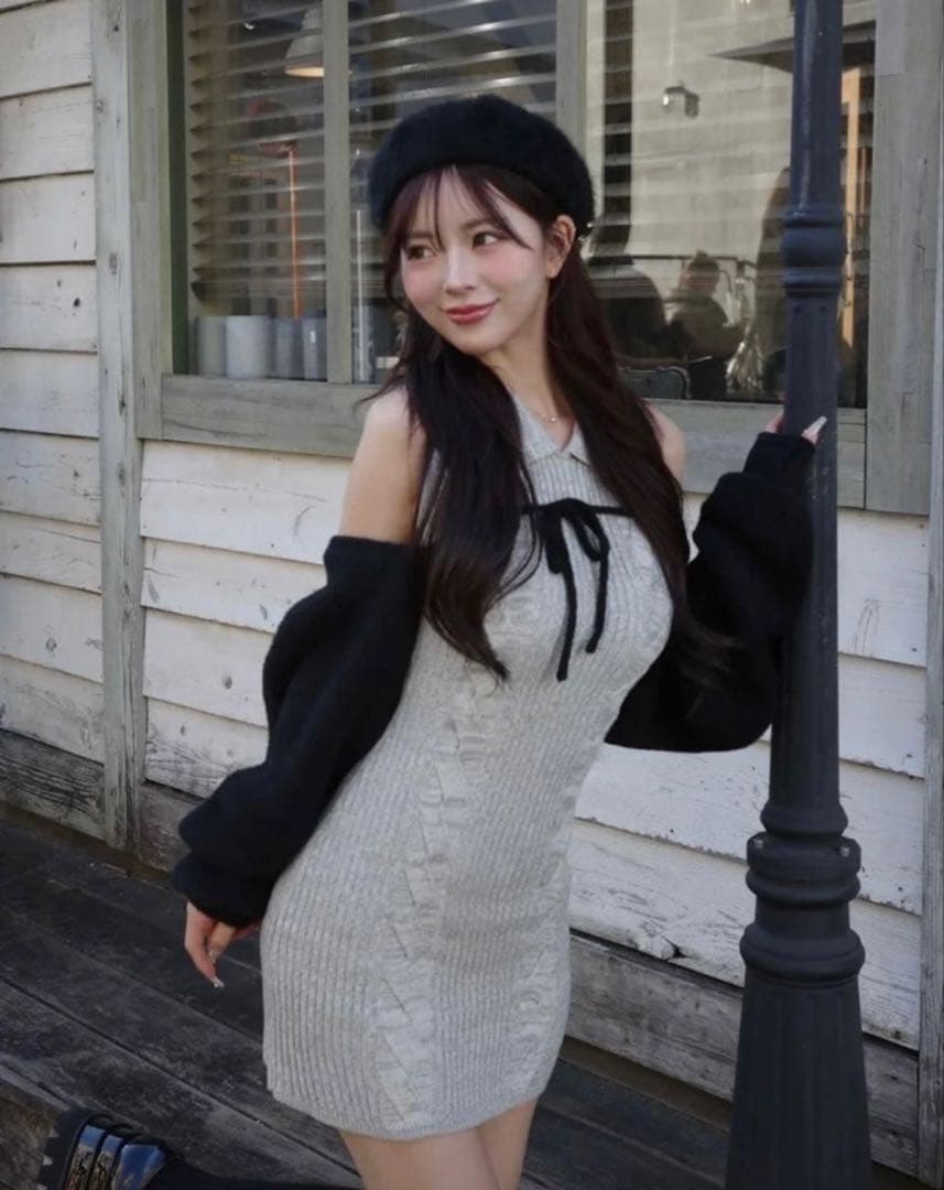 ダーリッチ ショートボレロニットミニワンピース