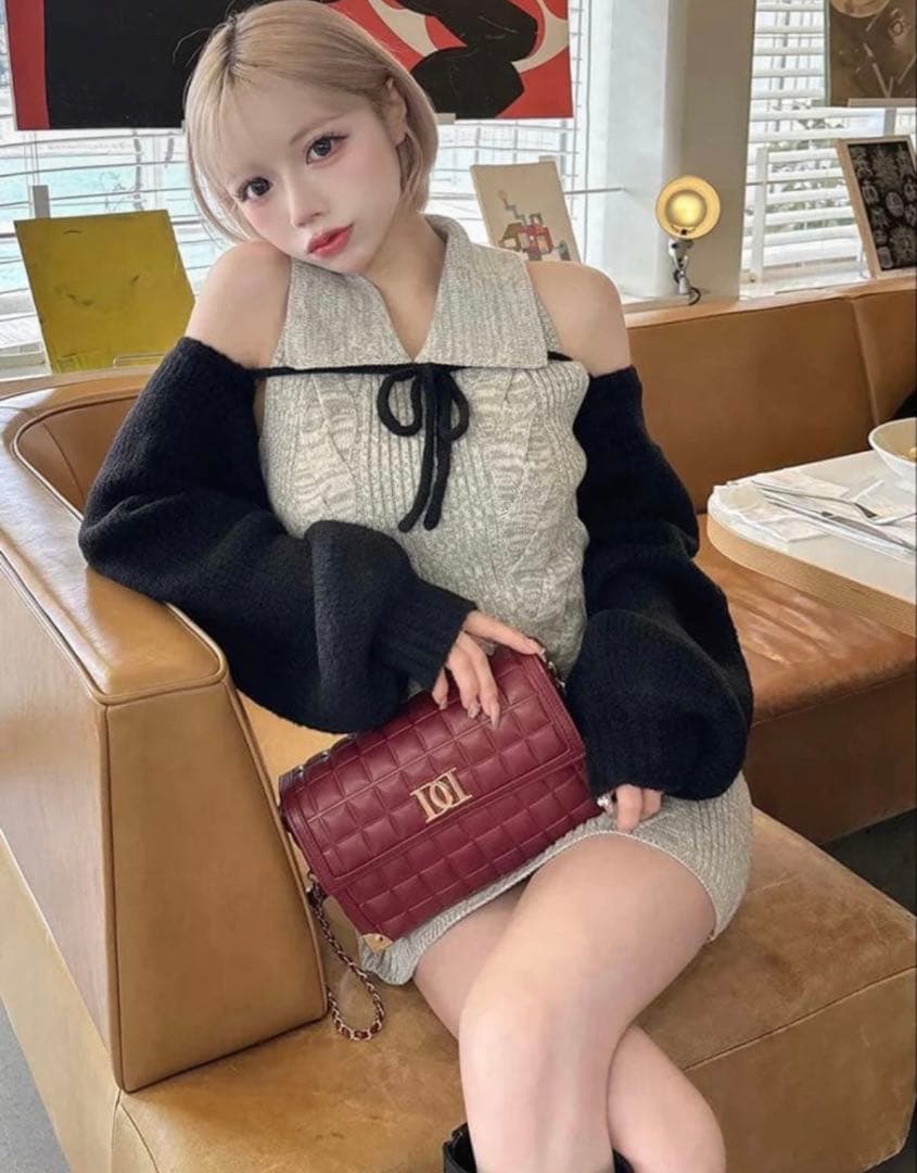 ダーリッチ ショートボレロニットミニワンピース