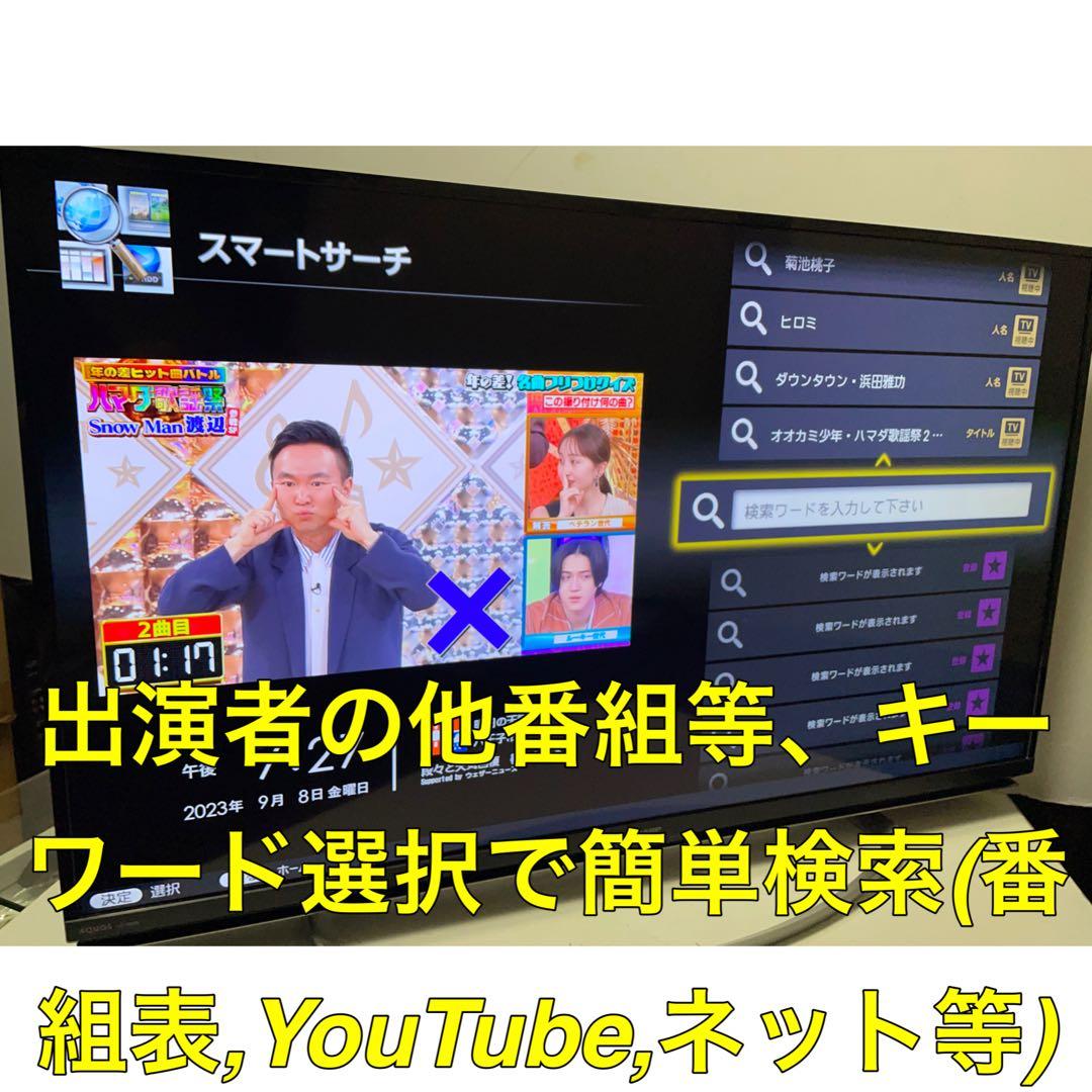 【ネット ひかりTV Hulu 録画】45型 液晶テレビ SHARP AQUOS