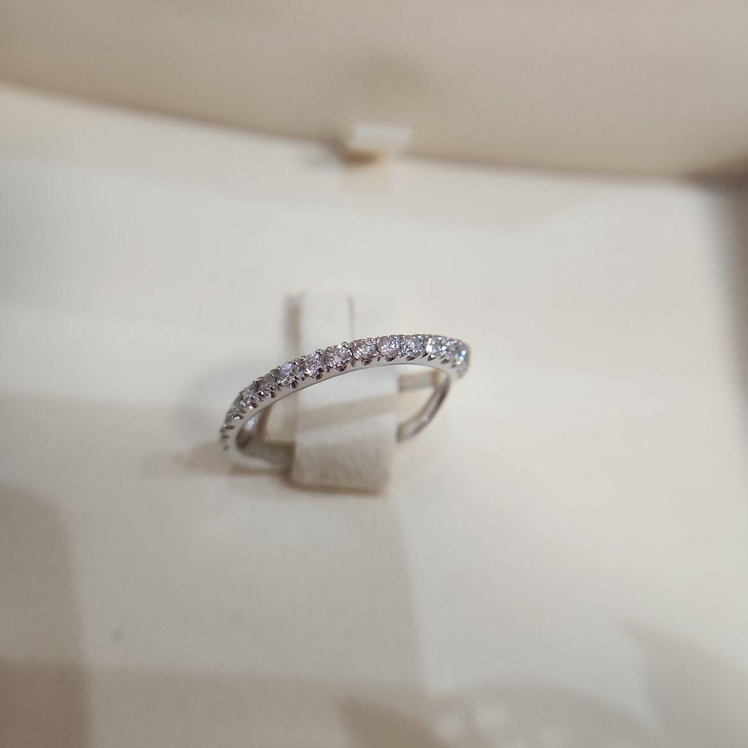 【美品】Shining K18WG ダイヤリング