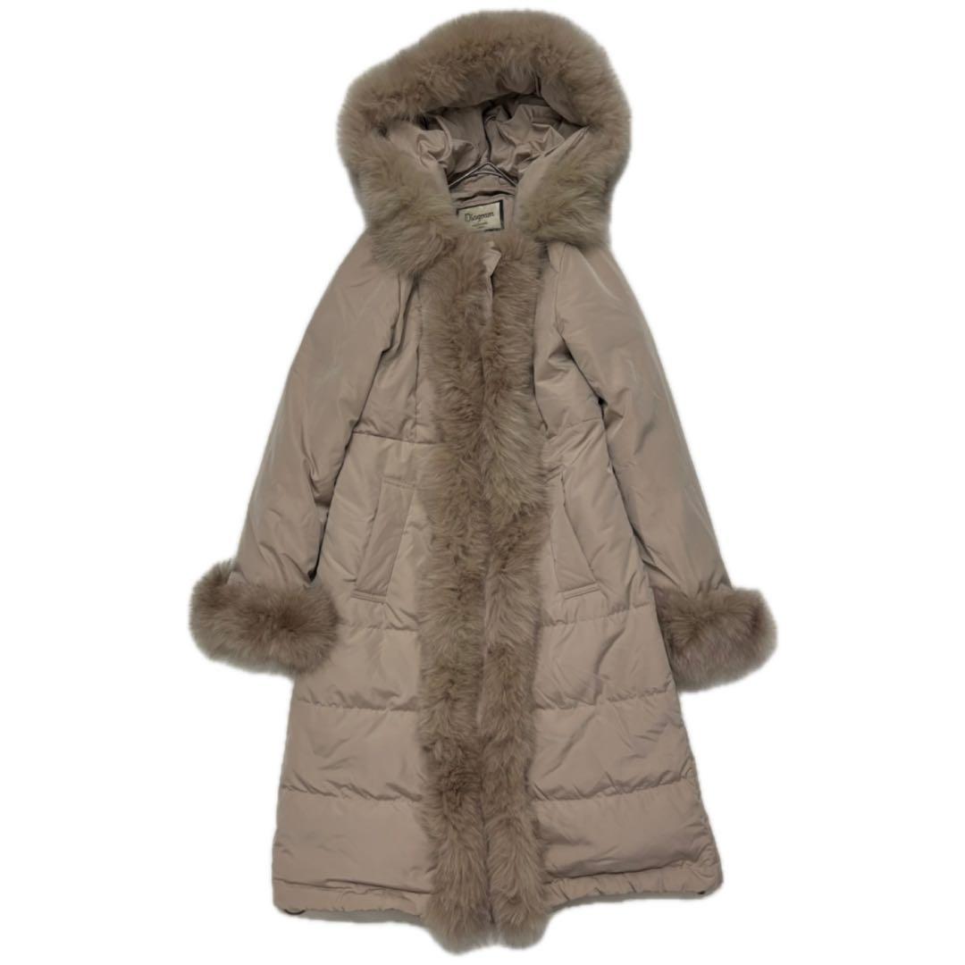 美品 diagram フォックスファー　トリミング　ダウン　コート