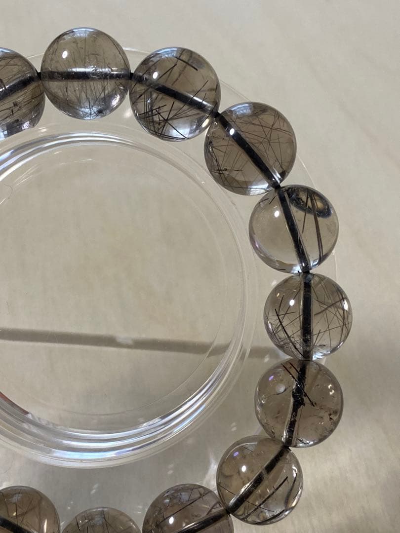 【9/17まで価格!!】ブラックルチルクォーツ 大玉 ブレスレット