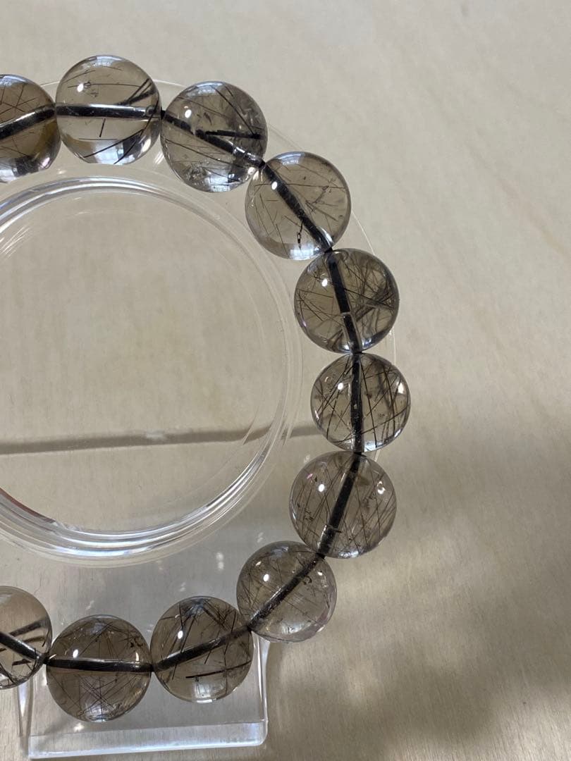 【9/17まで価格!!】ブラックルチルクォーツ 大玉 ブレスレット