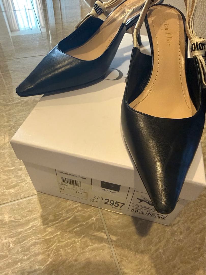 Dior ブラック ハイヒール 38.5インチ