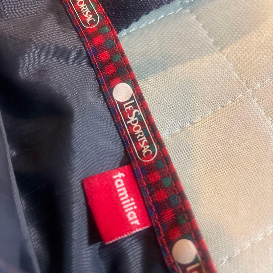 金土日のみ値下げ❗️人気柄❣️ファミリア　レスポコラボリバーシブルバッグ