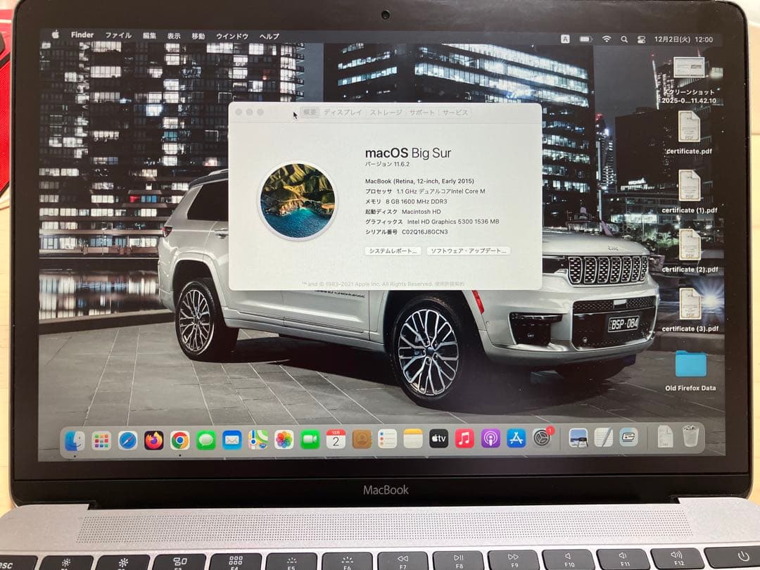 【充放電90回未満】MacBook（Retina 12インチ 2015