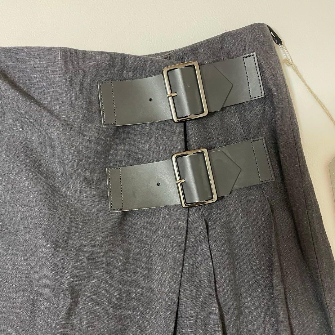 新品✨PLAIN PEOPLE ラップスカート ベルト付 リネン ロング丈