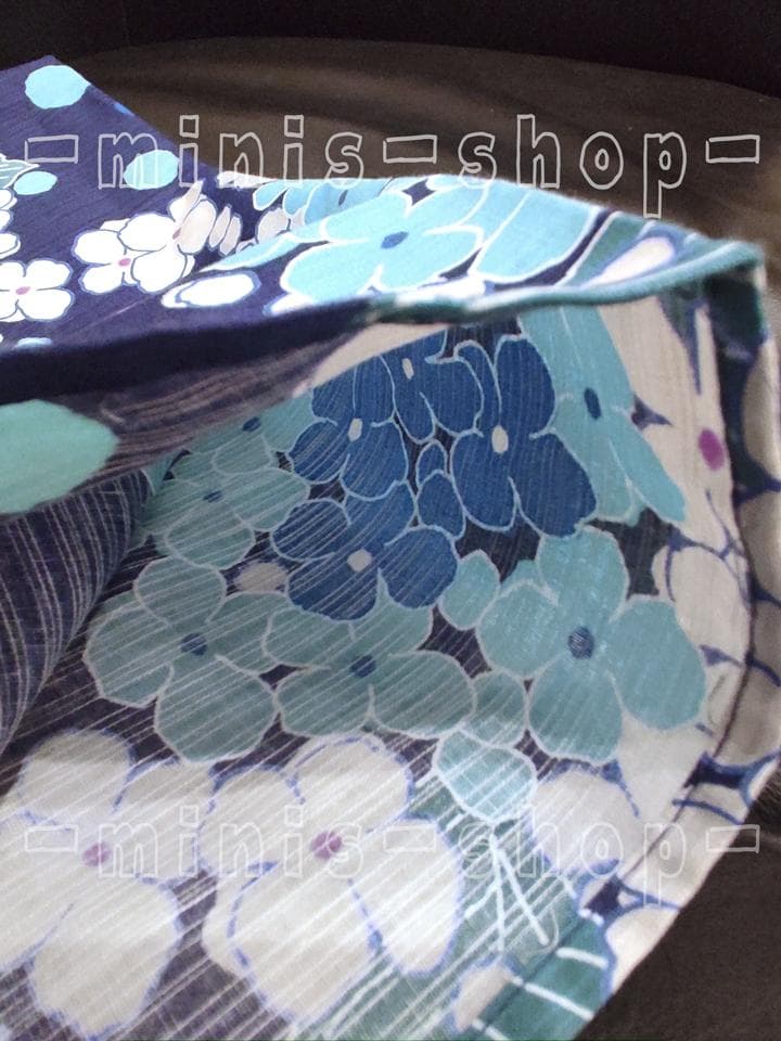 有村架純　プロデュース浴衣　紫陽花　水玉アジサイ　水色ブルー系　変わり織